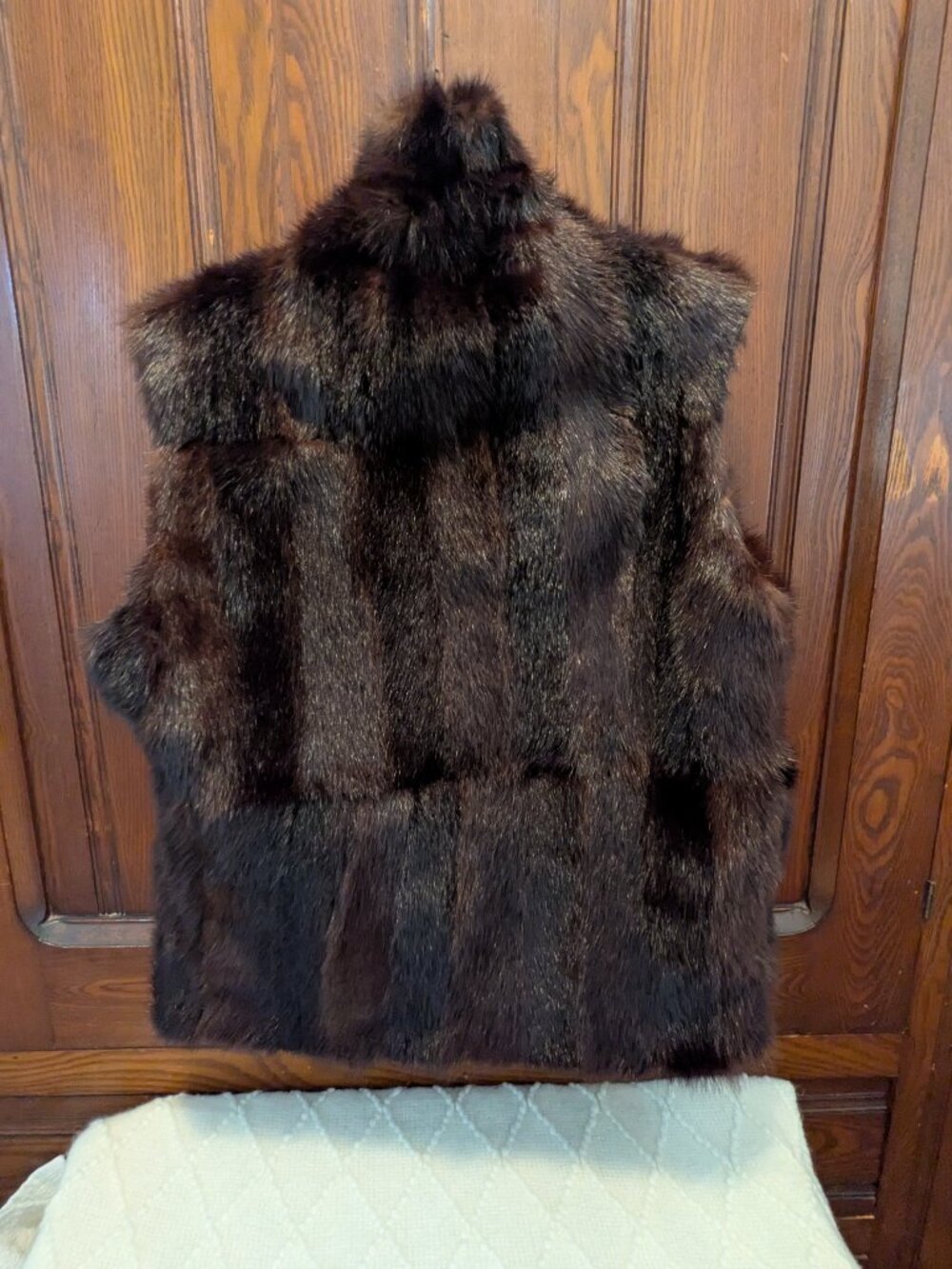 Brown Mink Fur Vest - Mitchell's Furriers - Picture 3 of 10